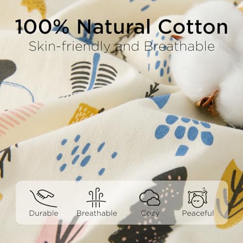 Image of Duomiaomiao 2 Pack 1.0 TOG Toddler Sleep Sack 12-24 Months 100% Cotton Lightweight Baby Sleep Bag with Feet, Breathable Comfy Toddler Wearable Blanket