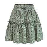 La falda de cintura alta es elegante y elegante, que será uno de sus vestidos favoritos. Se recomienda lavar a mano con agua fría / no usar lejía / colgar ni secar.