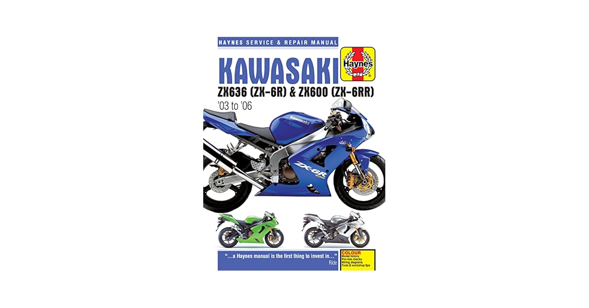 Kawasaki ZX636 (ZX-6R) & ZX600 (ZX-6RR) '03 to '06 (Haynes