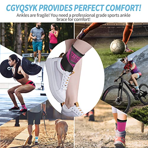 Updated Ankle Brace For Women & Men Plantar Fasciitis, Ankle Support Ankle Compression Sleeve, Ankle Wrap For Basketball, Football, Volleyball, Sprained Ankle, Achilles Tendon, Arch Support, Sport (L, Rose/Black) #TOP1