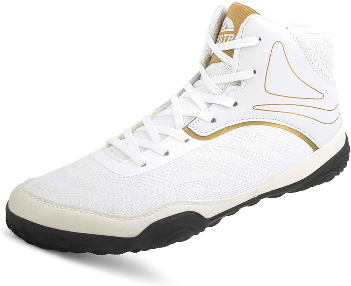 Wrestling Fighting Sports Shoes, Non-Slip Mesh Boxing Sparring Boot Light Weight Kickboxing Training Footwear for Adults Male