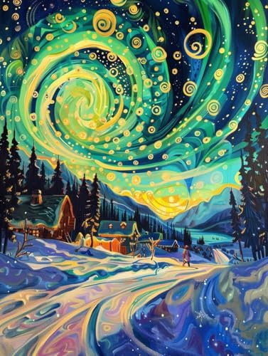 Peinture numero ciel étoilé pour une soirée créative en famille kit de peinture