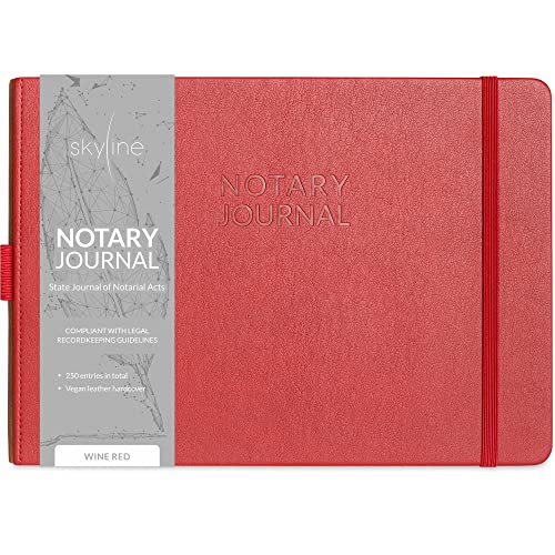 Journal officiel du Notaire Skyline 17,8x25,4 cm carnet vin rouge
