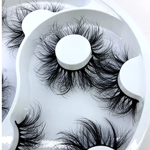 Hbzgtlad 2021 New 25Mm 3D Faux Mink Hair Cross False Eyelashes 5 Pairs Long Eye Lashes Handmade Thick Makeup Beauty Extension Tools (Wx-28) #TOP1