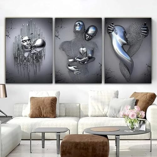 Art Mural Effet 3D sur Toile VIRELOQ 60x80cm de Statue Moderne
