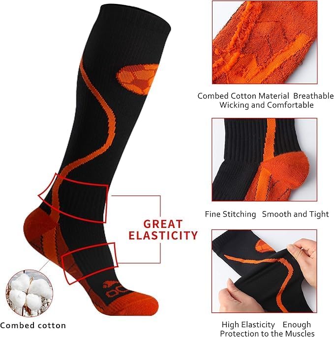 Dreamfox 3 Pack Kids Soccer Socks Soft Breathable Knee High Socks for Youth Kids Athletic Socks with Cushion - Image 3