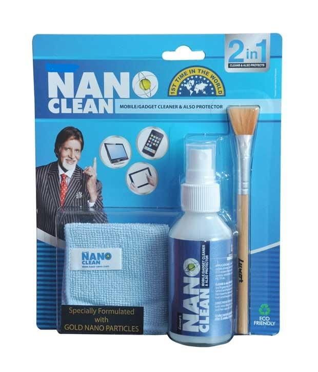 Nano Clean 2-in-1 Mobile and Gadget Cleaner Kit with Cleaning Solution, Brush and Cloth Nano Clean 2-in-1 Mobile and Gadget Cleaner Kit with Cleaning Solution, Brush and Cloth