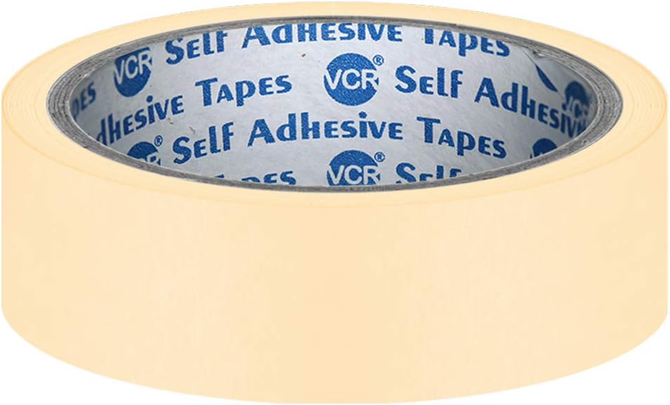 Masking Tape - 20 Meters in Length 24mm / 1" Width - 6 Rolls Per Pack - Easy Tear Tape, Best for Carpenter, Labelling, Painting and leaves no residue after a peel.