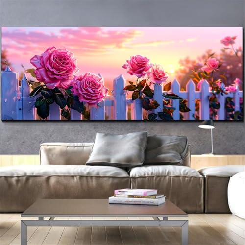 Peinture diamant rose kit complet en cristal strass 60x120cm L360