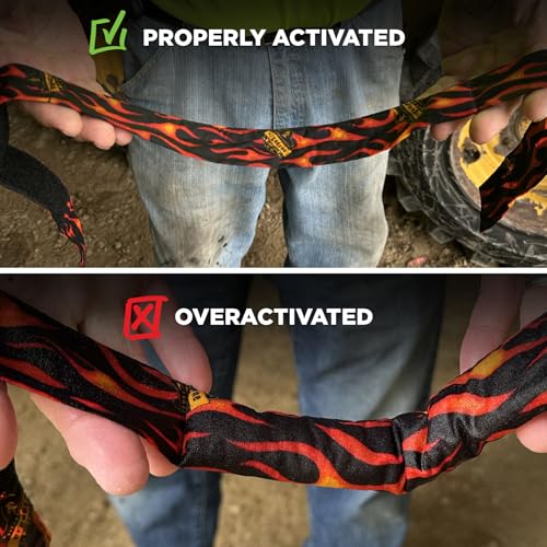 Image of Cooling Bandana, Flames, Evaporative Polymer Crystals for Cooling Relief, Quick and Secure Fit, Ergodyne Chill Its 6705,Large