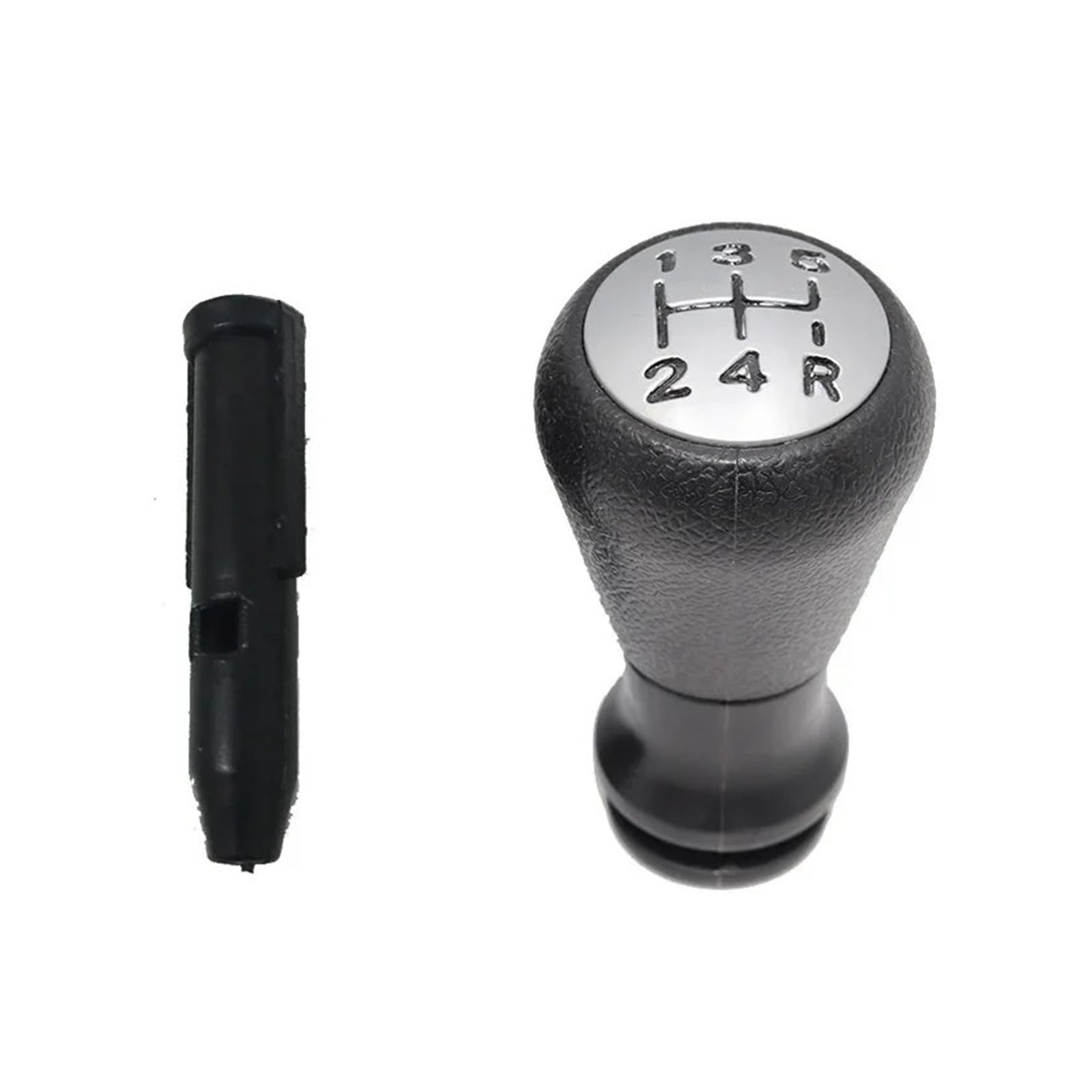 Wphlyz 5 Speed Silver Head Change Lever Knob For Peugeot 106 306 205 307 406 206 207 208 Gear Shift Knob Stick Pen + Lever Adapter(5 Speed Silver)