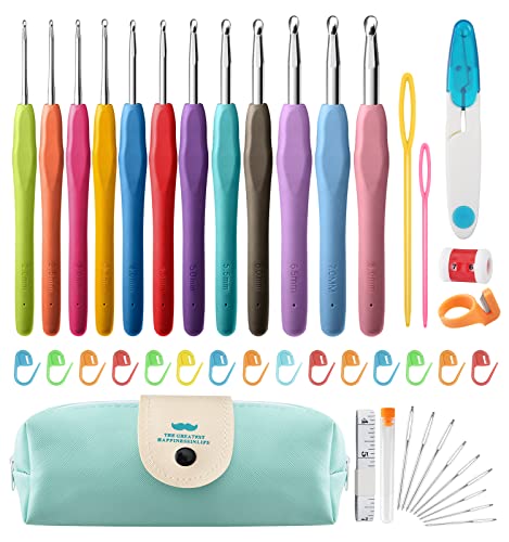 OWill Crochet Hooks Set, 12 PCS Ergonomic Sizes