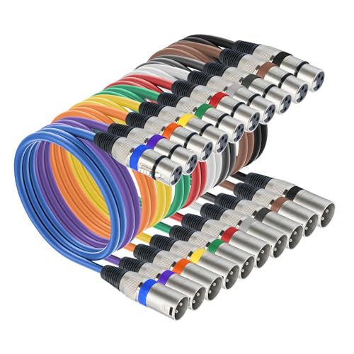 Câble Kanon mâle femelle pour installer vos microphones de studio en lot de 10
