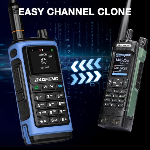 Image of BAOFENG UV-7B Handheld Ham Radio, Chirp & Wireless APP Programmable, UV FM Aviation NOAA Receiver, 1000 CHs 10 Zones, USB-C Charing Port, Channel Copy, SOS Strobe, with Speaker Mic [2Packs]
