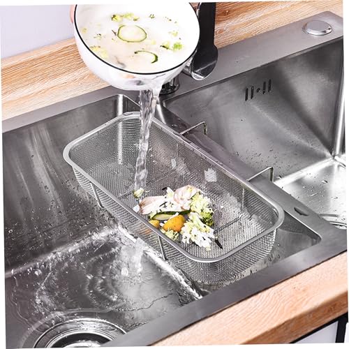 Colador para fregadero de acero inoxidable 11x5x2 pulg miniatura 6