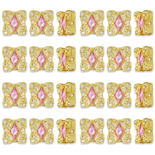 Image of Satra Tarders Meenakari Kundan Beads for DIY Jewellery Making Rakhi Making | Size : 14mm | Qty : 12pcs | Light Pink