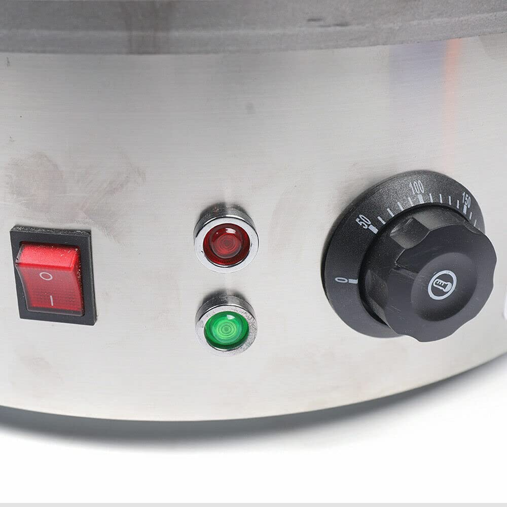 Máquina de crepes profesional de 45 cm, 2800 W, 150 – 2800 ℃ para crepes, pancake, jamón de palatina
