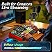 Podcast Microphone Bundle with Live Sound Card Audio Mixer, Podcast Equipment Bundle Sound Board with 3.5mm Condenser Microphone for Pc/Phone Live Streaming Singing Gaming,Voice Changer, Denoise