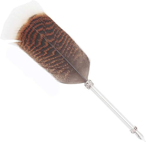 Vista 31 de Gullor Pluma de pluma vintage, pluma de inmersión de plumas naturales con caja de regalo, negro y marrón