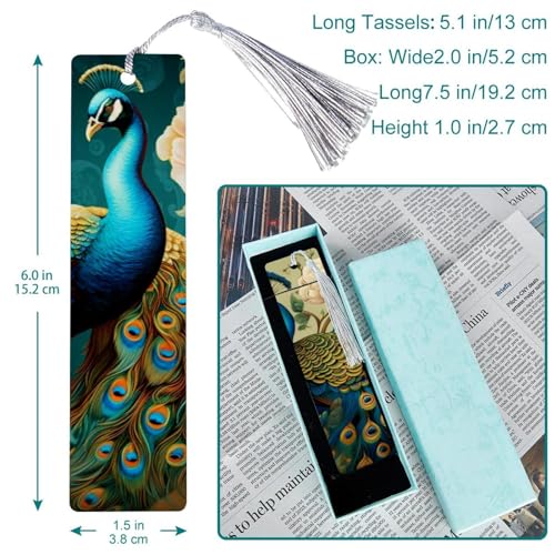 Marque-page paon compagnon idéal de vos moments de lecture cocooning