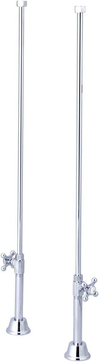 Vintage Tub & Bath Mason Hill Collection Clawfoot Tub Straight Tub Supply Lines with Shut Off Valves