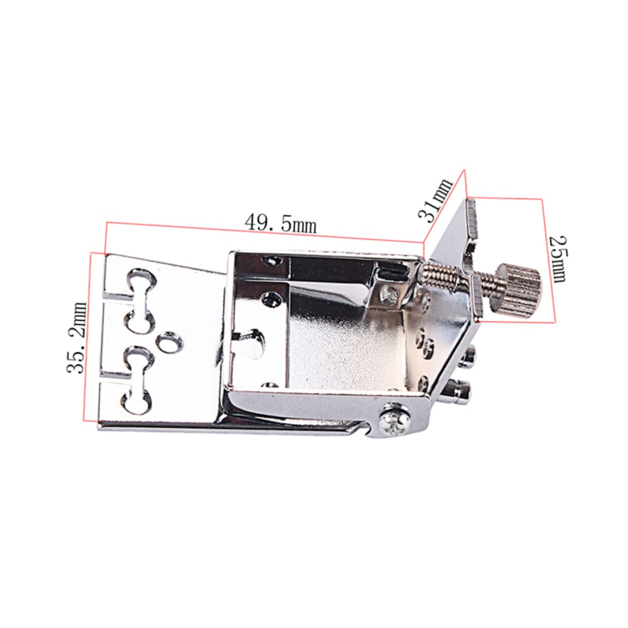FUNOMOCYA Ha153 Metal Drawplate for Banjo Vibrato Tailpiece 5 Strings Tremolo Unit Silver Finish Banjo Guitar Accessories