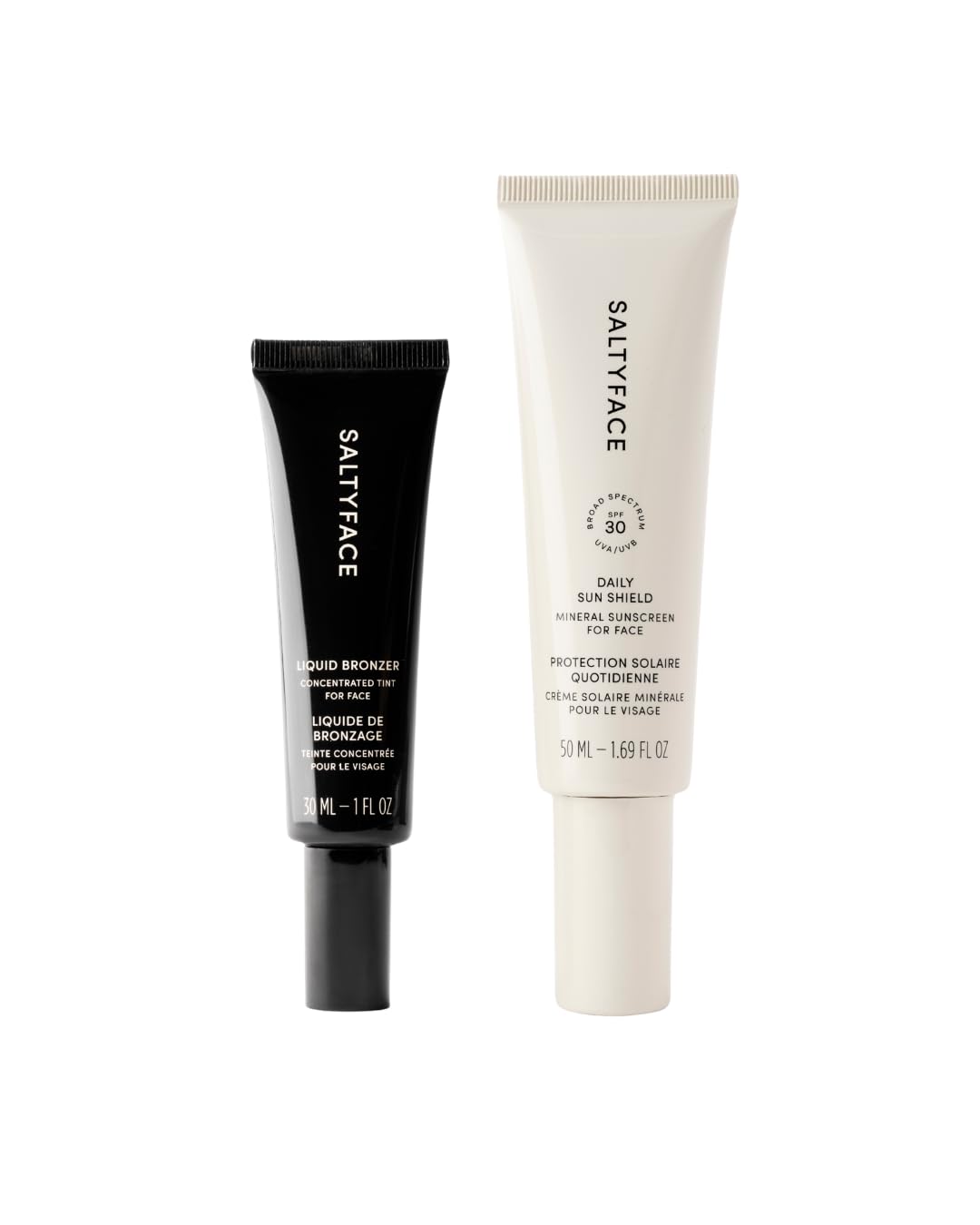 SALTYFACE Liquid Bronzer and Daily Sun Shield
