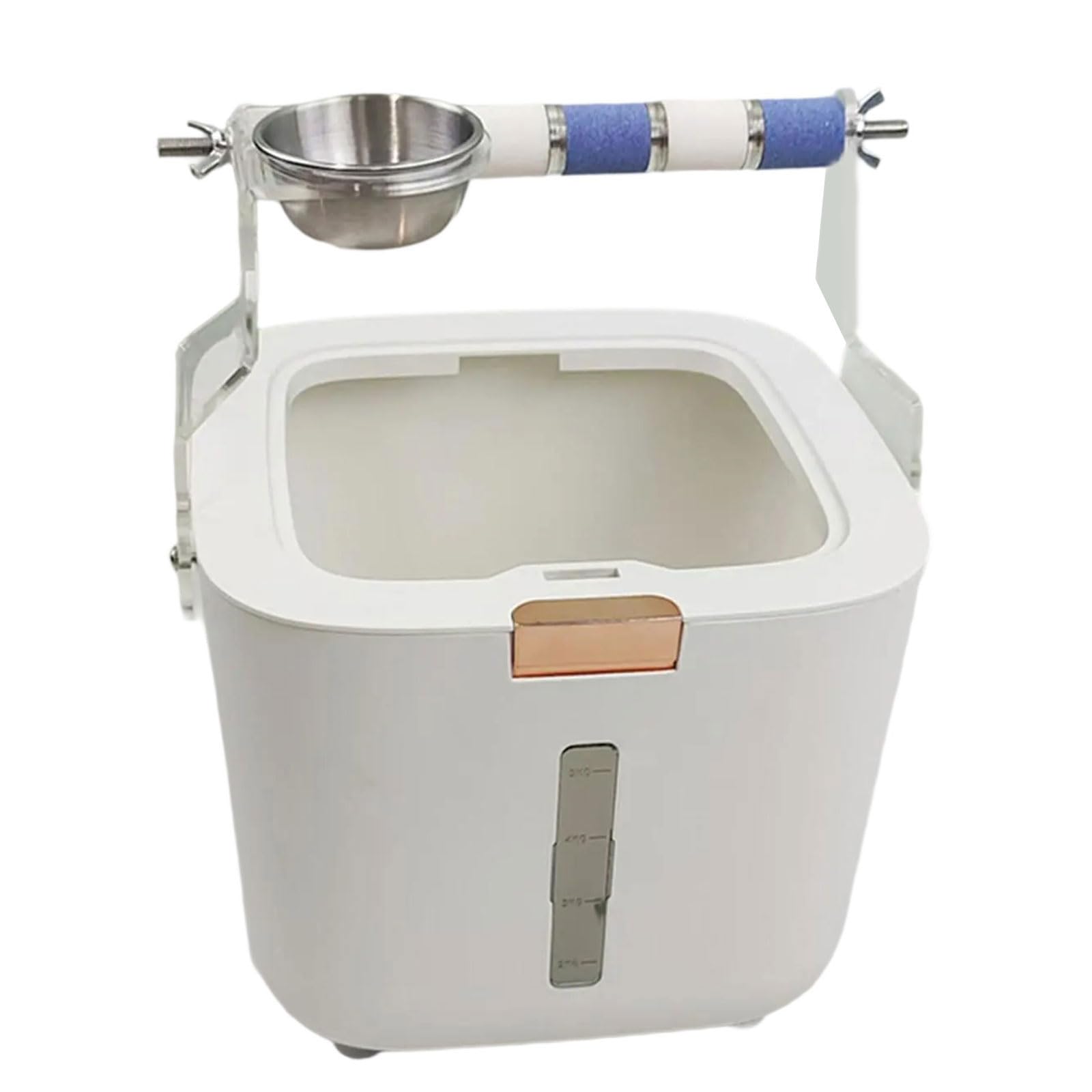 Soporte para Inodoro para pájaros de fácil Limpieza, Cubo extraíble, Percha de pie para periquitos, tortolitos, Accesorios de Entrenamiento para pájaros, Accesorio para Loros