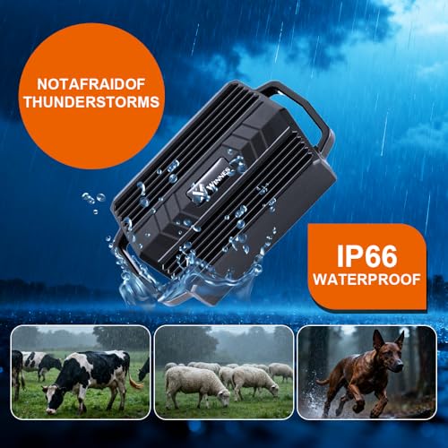 TKMARS 4G GPS mit Halsband, geeignet für Hunde/Schaf GPS-Tracker wasserdicht IP66 Wiedergabe historischer Pfad Echtzeit APP ohne ABO Großtiere Finder