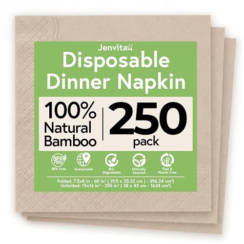 Bamboo Compostable Napkins 250-Pack (2-Ply)