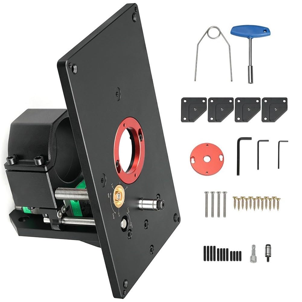 Mesa elevadora de enrutador de aluminio y soporte para recortadora de 65mm