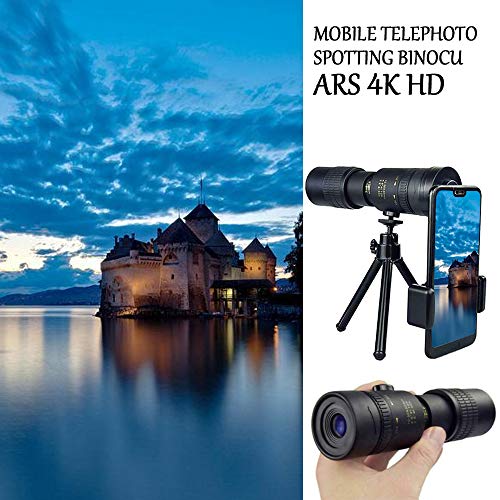 Xiaomu Telescópio Monocular Com Zoom Supertelefoto, 4k 10-300x40mm Hd Dual Focus Monóculo à Prova De