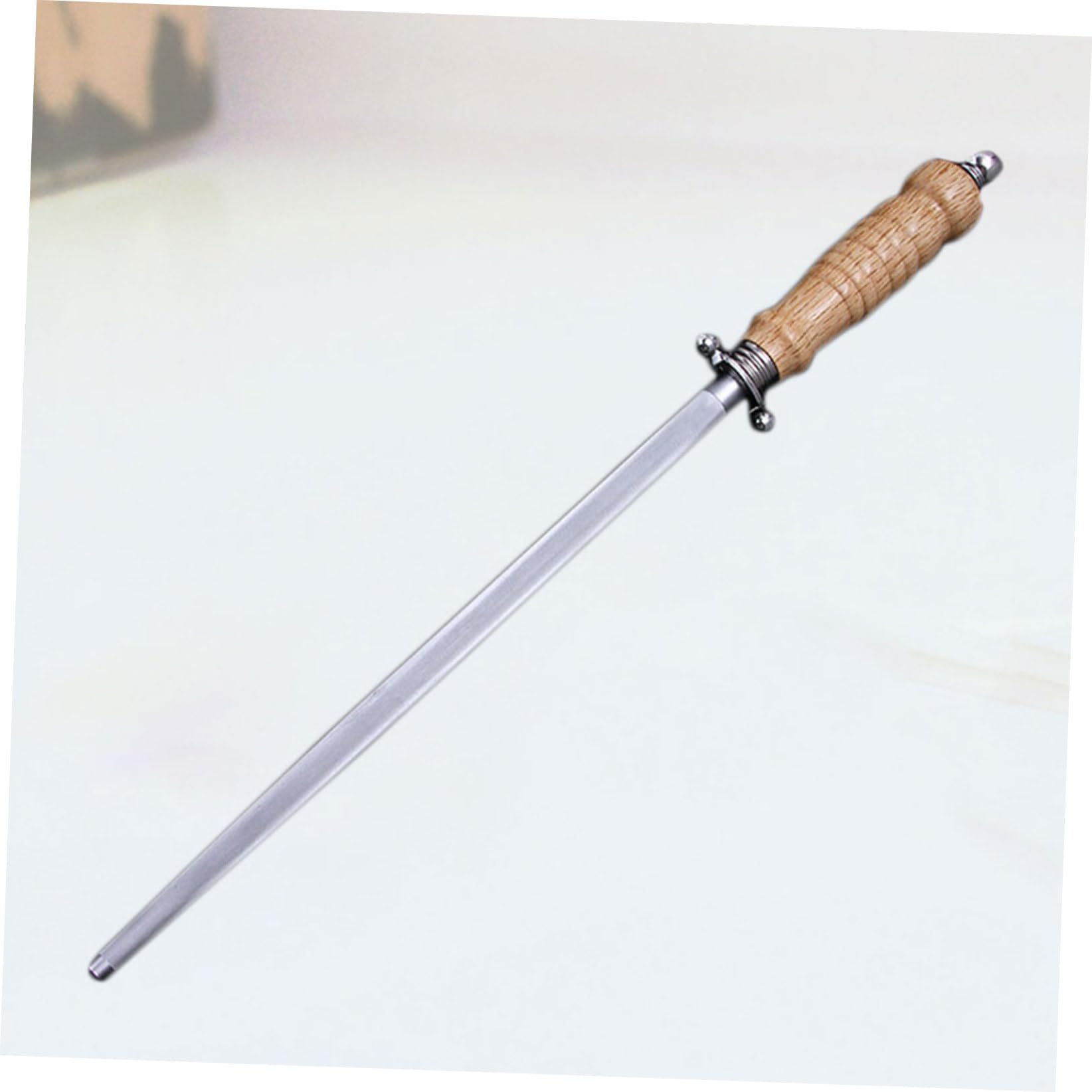 Affilatore per Coltelli a Barra in Acciaio Inox Argento | Uso Domestico in Cucina, Affila Lame Standard e Seghettate, Pratico da Appendere
