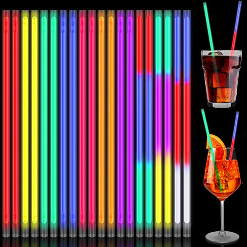 Pitillos luminosos reutilizables multicolor 100 piezas miniatura 1