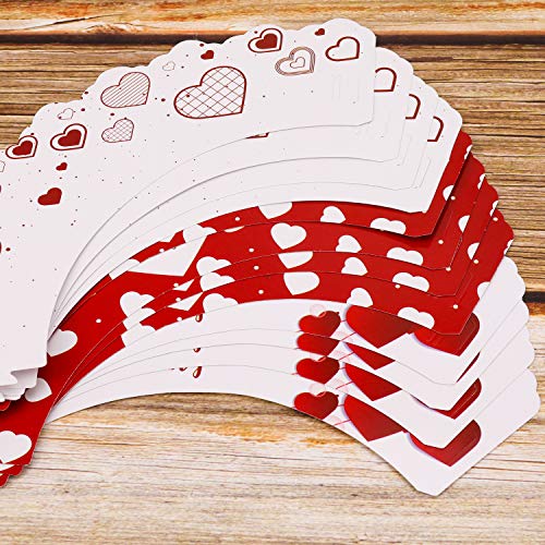 Konsait 24Pcs Valentine Cupcake Wrappers And Toppers,Heart Cupcake Liners And Cupcake Picks, Party Supplies Accessories For Valentine's Day Decoration Table Decor Kids School Birthday #TOP3