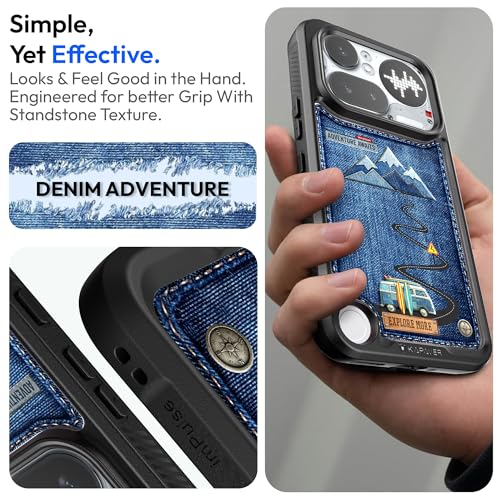Image of KAPAVER Impulse Denim Adventure Back Cover Case for Nothing Phone 4a Pro | Hard 360 Protection Clear Case for Nothing Phone 4a Pro (Black)