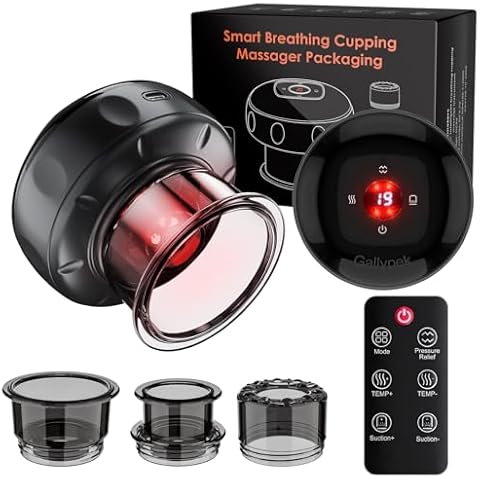 Electric Cupping Therapy Set, 5-in-1 Smart Cupping Therapy Massager with Red Light ...