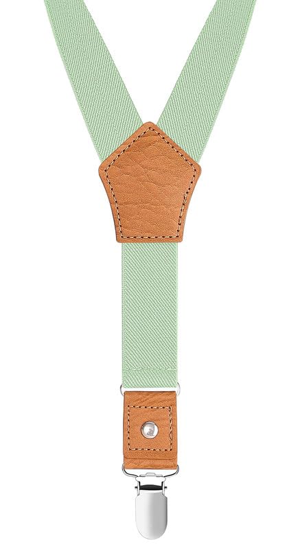 Men's Boy's Suspenders and Bow Tie Set Elastic Y Back with Metal Clips3