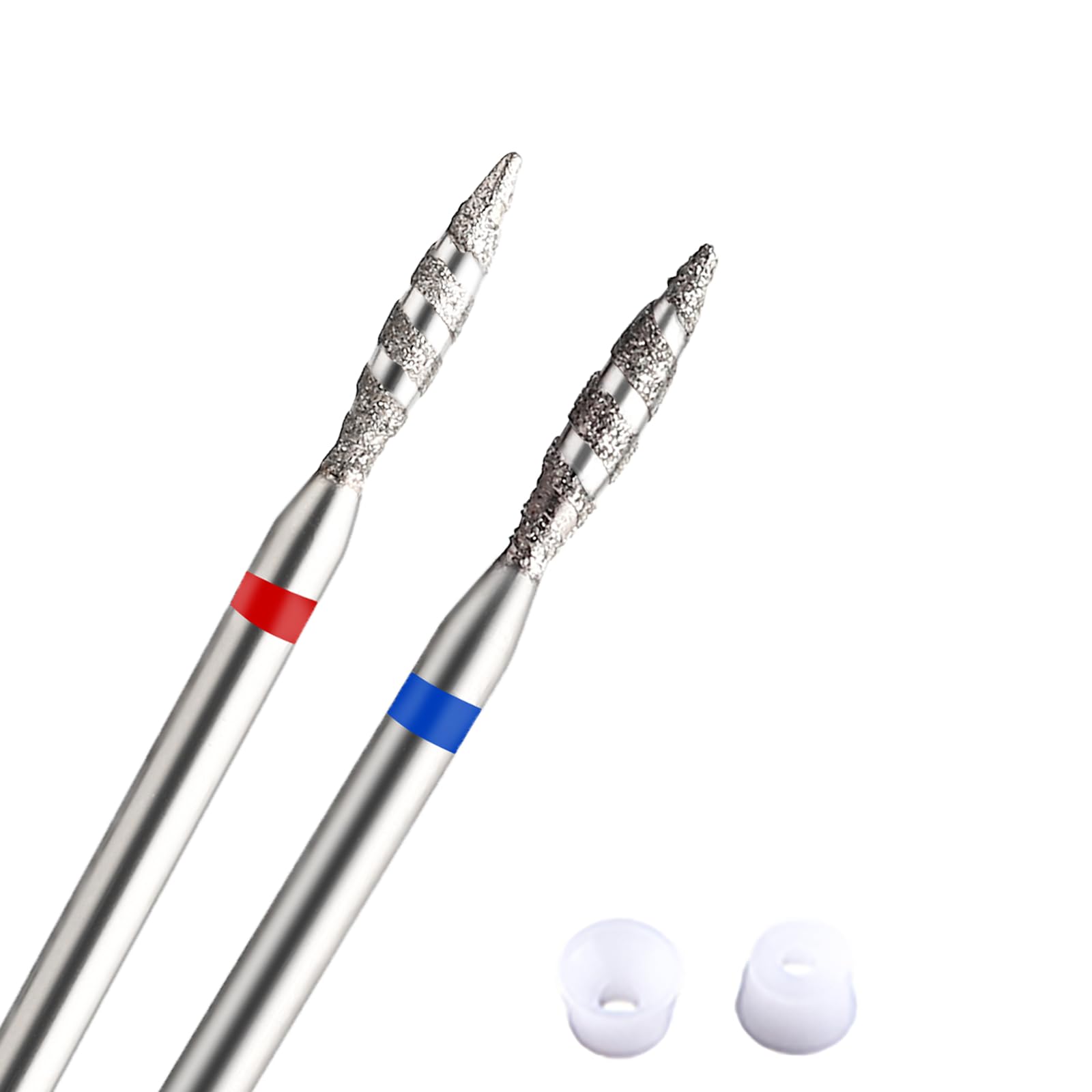 KADS Tornado Diamant-Nagelbohrer – 3/32 Zoll, Flammenförmig, Für Nagelhaut & Haut, Mittlere Körnung
