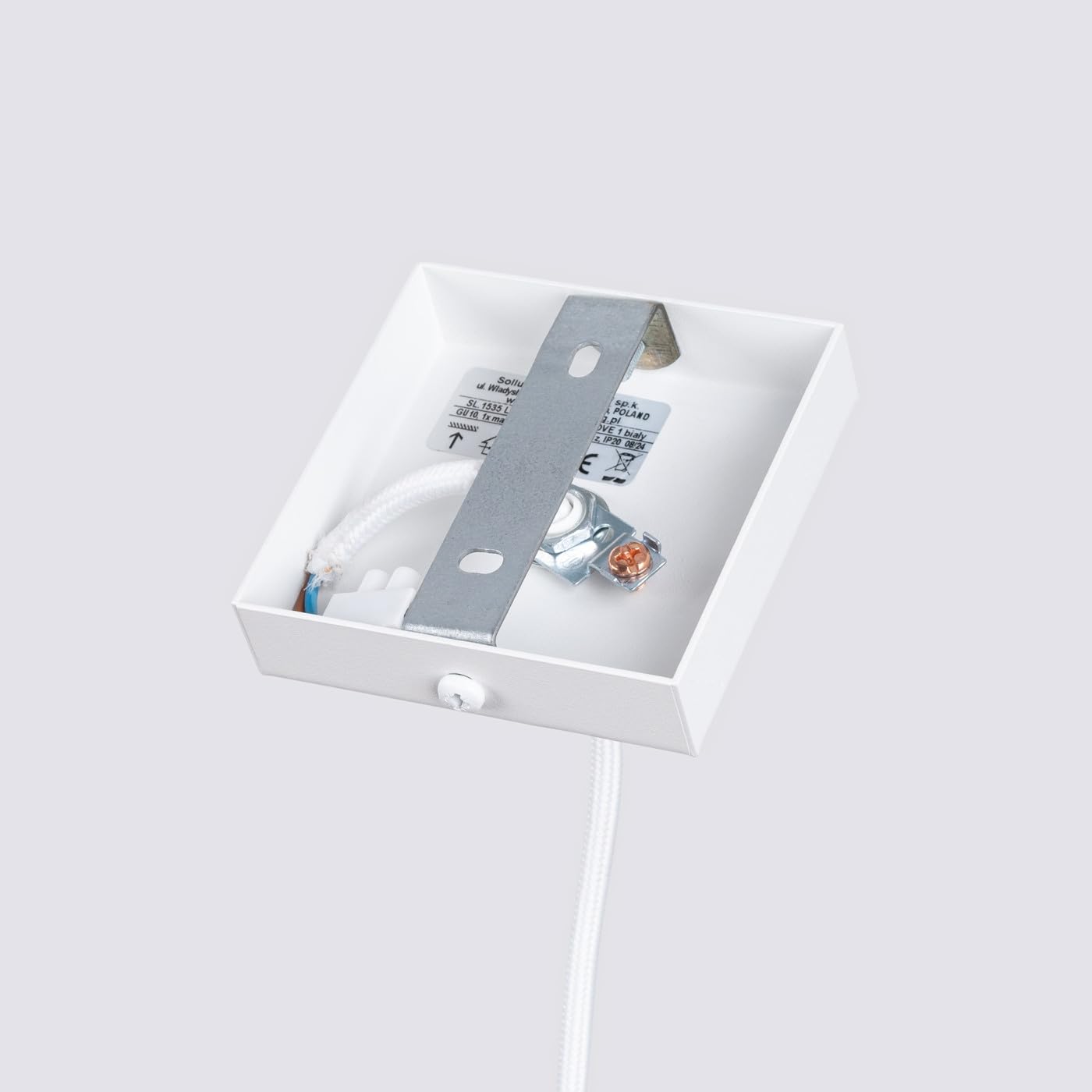 SOLLUX lighting Lámpara de Techo - Lámpara Colgante - en Aluminio - 1 Pantalla - 8 x 8 x 118 cm - Karbon Blanco