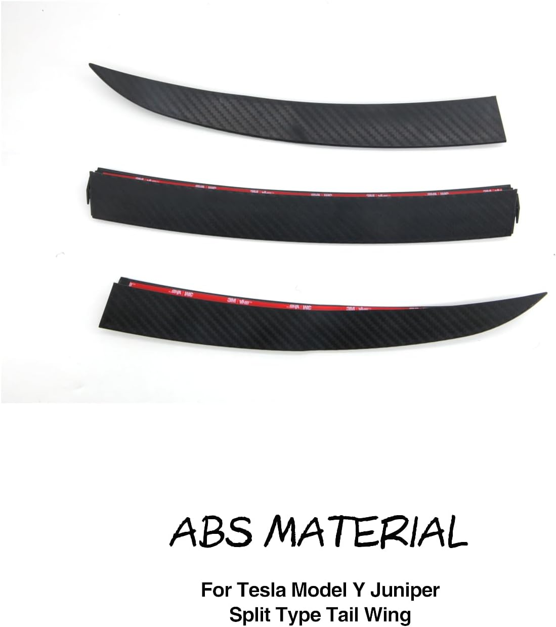 2025 2026 Model Y Juniper Split Rear Spoiler, ABS Rear Spoiler Wing Rear Trunk Lip Matte Carbon Fiber Sporty Exterior Accessories Compatible with Tesla Model Y Juniper