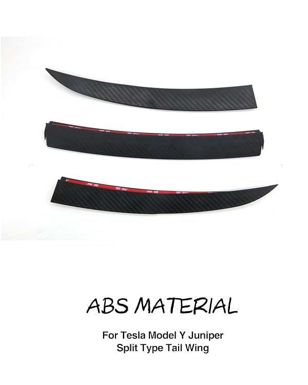 2025 2026 Model Y Juniper Split Rear Spoiler, ABS Rear Spoiler Wing Rear Trunk Lip Matte Carbon Fiber Sporty Exterior Accessories Compatible with Tesla Model Y Juniper by YOKOOHITECH - Used condition - Image 3