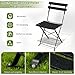 LEADZM Bistroset 3-teilig Klappbar Metall,Bistrotisch mit 2 Klappstühlen Balkonset Gartenmöbel,Wetterfest Sitzgarnitur für Balkon, Garten & Terrasse (Schwarz)