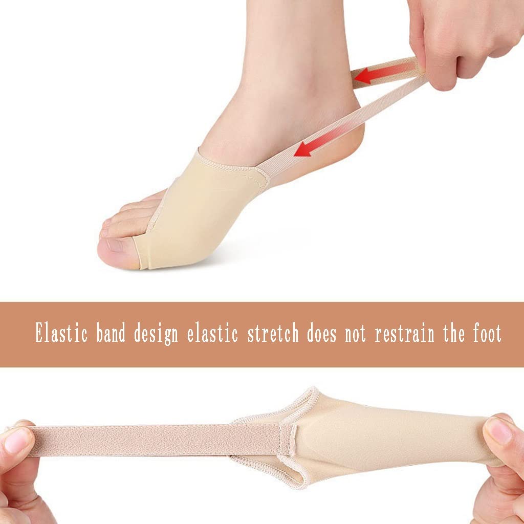 Ballen-Korrektor, Glätteisen für große Zehen, weiche Pflegehülle, Schutzhülle für Ballen-Schienen-Stützschutz, mit Polster-Trennern zur Schmerzlinderung bei Hallux Valgus