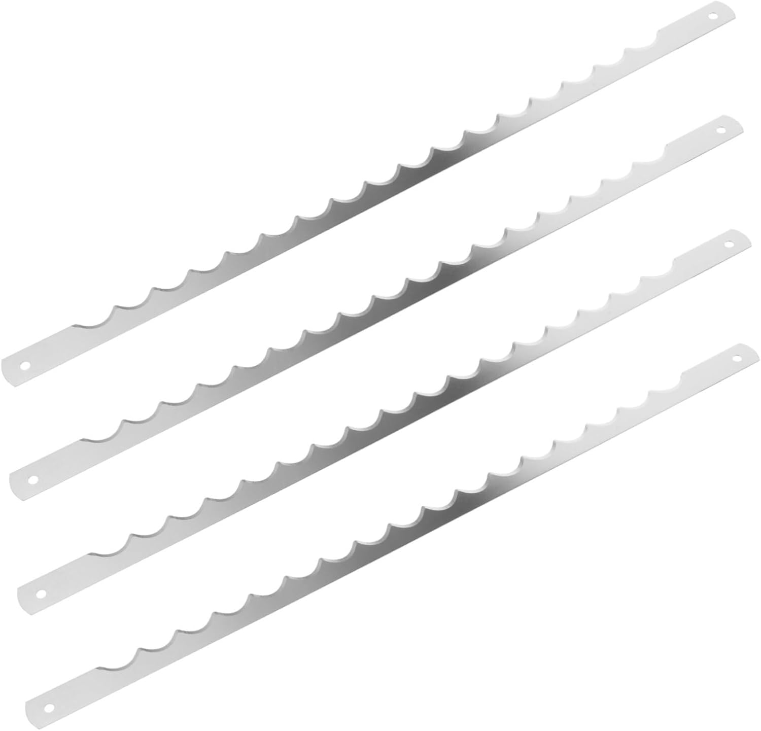 4pcs Serrated Bread Slicing Knife Nonstick Toast Cutter Blades for Pizza Cakes and Breads for Bakeries and Home Use Compatible Various Machines