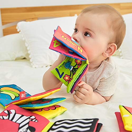 TOP BRIGHT Soft Books for Babies Baby Toys 6 to 12 Months Girls Boys, Crinkle Sensory Books for Infants 1 Year Old Bath Toy (Pack of 6) - Image 4