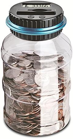 Lemonbest Digital Uk Coins Automatic Counting Money Box Jar Lcd Display Transparent Large Capacity Gift for Kids