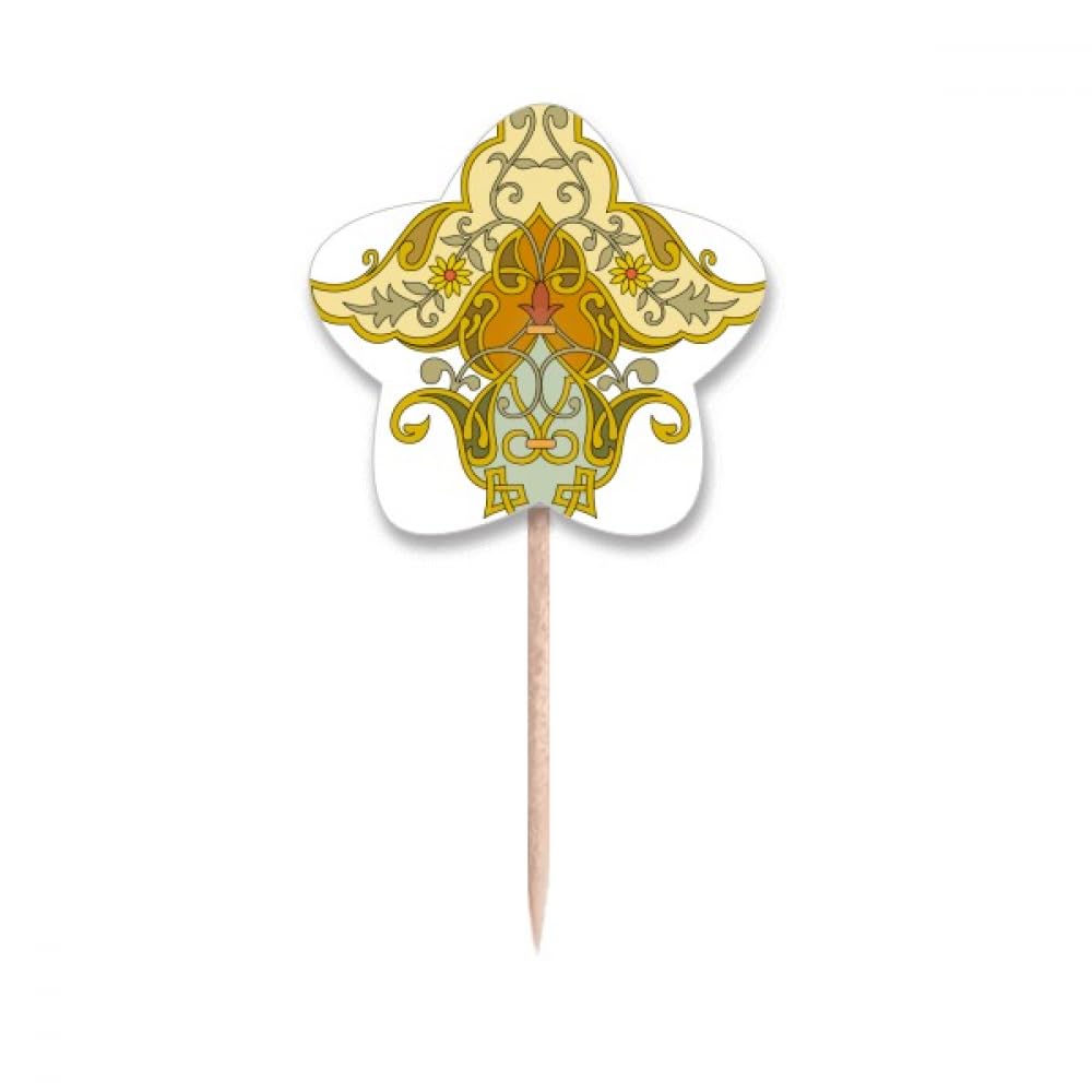 Cure-dents à motif floral baroque moderne pour vos cocktails chic et repas de fête