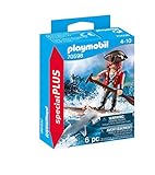 Lieferumfang: 1x PLAYMOBIL Special Plus Pirat mit Floß und Hammerhai, 6-teiliges Spielfiguren-Set mit Anleitung: 1 Floß, 1 Hai, 1 Figur, 3 Zubehörteile, Material: Kunststoff, Individuell aufstellbar, Gewicht: 30 g, 70598
