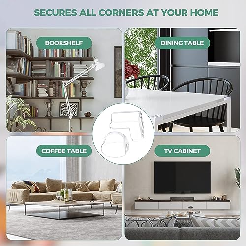 Peakally Eckenschutz Baby, 30 Stück Kantenschutz Baby Silikon Selbstklebend Kantenschutz 2 Formen Transparent Tischkantenschutz für Verschiedene Möbel, um das Baby vor Verletzungen zu Schützen